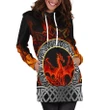 Celtic Dragon Hoodie Dress - Fire Dragon - BN18