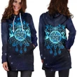 Celtic Wiccan Hoodie Dress - Wicca Pentacle Starry Night Style - BN22