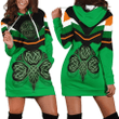 Celtic All Over Print Hoodie Dress - Irish Shamrock With Celtic Patterns - BN21 | 1sttheworld.com
