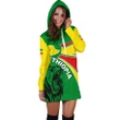 1sttheworld Ethiopia Hoodie Dress, Ethiopia Round Coat Of Arms Lion Women A10