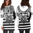 Celtic Brittany Women's Hoodie Dress - Brittany Flag With Stoat Ermine and Triskelion Symbols - BN21