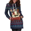 Celtic Ugly Christmas Women's Hoodie Dress - Gangster Santa with Reindeer - BN21