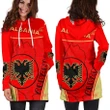 Albania Women Hoodie Dress Circle Stripes Flag Version K13