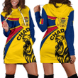 1stTheWorld Chad Hoodie Dress, Chad Round Coat Of Arms Lion A10 | 1sttheworld.com
