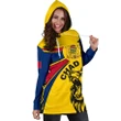 1sttheworld Chad Hoodie Dress, Chad Round Coat Of Arms Lion A10