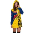 1sttheworld Chad Hoodie Dress, Chad Round Coat Of Arms Lion A10