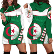 Algeria Women's Hoodie Dress Circle Stripes Flag Special K13 | 1sttheworld.com
