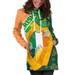 Celtic Ireland Women's Hoodie Dress - Irish Shamrock with Traditional Harp - BN21