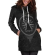 Brittany Celtic Hoodie Dress - Celtic Compass With Brittany Stoat Ermine - BN23