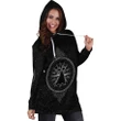 Brittany Celtic Hoodie Dress - Celtic Compass With Brittany Stoat Ermine - BN23