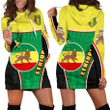 Ethiopia Lion Women Hoodie Dress Circle Stripes Flag Version K13 | 1sttheworld.com
