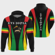 1sttheworld Clothing - Ethiopia Flag and Lion New Style Hoodie A35