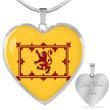 1sttheworld Heart Necklace - Flag of Royal Banner Of Scotland Heart Necklace A7