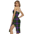 1sttheworld Dress - Blair Modern Clan Tartan Women's Back Cross Cami Dress A7