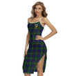 1sttheworld Dress - Campbell Modern Clan Tartan Women's Back Cross Cami Dress A7
