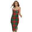 1sttheworld Dress - Stewart Atholl Modern Clan Tartan Women's Back Cross Cami Dress A7 | 1sttheworld