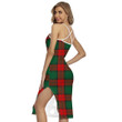 1sttheworld Dress - Stewart Atholl Modern Clan Tartan Women's Back Cross Cami Dress A7