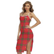 1sttheworld Dress - Ross Modern Clan Tartan Women's Back Cross Cami Dress A7