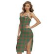 1sttheworld Dress - Menzies Green Ancient Clan Tartan Women's Back Cross Cami Dress A7