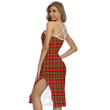 1sttheworld Dress - Hepburn Clan Tartan Women's Back Cross Cami Dress A7