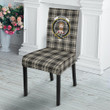 1sttheworld Dining Chair Slip Cover - Menzies Black White Ancient Clan Tartan Dining Chair Slip Cover A7