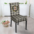 1sttheworld Dining Chair Slip Cover - Menzies Black White Ancient Clan Tartan Dining Chair Slip Cover A7