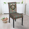 1sttheworld Dining Chair Slip Cover - Shaw Green Modern Clan Tartan Dining Chair Slip Cover A7