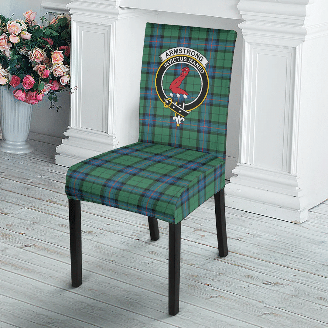 1sttheworld Dining Chair Slip Cover - Armstrong Ancient Clan Tartan Dining Chair Slip Cover A7