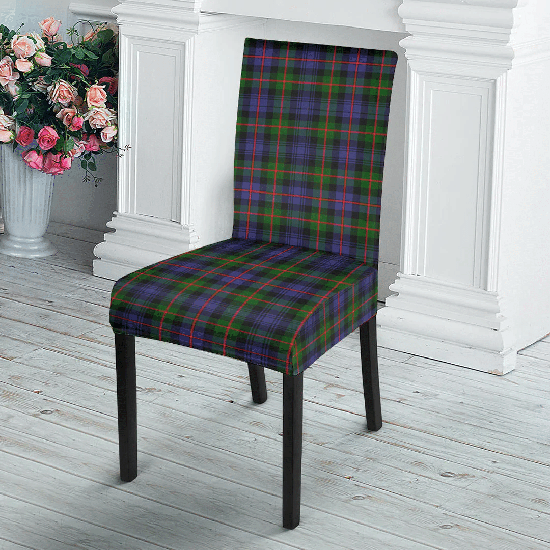 1sttheworld Dining Chair Slip Cover - Murray of Atholl Modern Tartan Dining Chair Slip Cover A7
