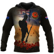1sttheworld Anzac Day Clothing - Australia Lest We Forget Anzac Day 2023 Hoodie