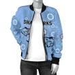 Cronulla-Sutherland Women's Bomber Jacket Sharks Anzac Day Unique Indigenous A7