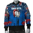(Custom Personalised) Knights Men's Bomber Jacket Newcastle Anzac Day Aboriginal A7