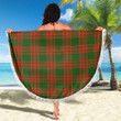 1sttheworld Blanket - Menzies Green Modern Tartan Beach Blanket A7 | 1sttheworld