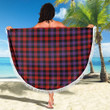 1sttheworld Blanket - Brown Modern Tartan Beach Blanket A7 | 1sttheworld