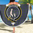 1sttheworld Blanket - Fletcher Modern Clan Tartan Crest Tartan Beach Blanket A7 | 1sttheworld