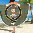 1sttheworld Blanket - Menzies Green Ancient Clan Tartan Crest Tartan Beach Blanket A7 | 1sttheworld