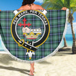 1sttheworld Blanket - MacDonald of the Isles Hunting Ancient Clan Tartan Crest Tartan Beach Blanket A7 | 1sttheworld
