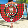 1sttheworld Blanket - MacNab Modern Clan Tartan Crest Tartan Beach Blanket A7 | 1sttheworld