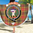 1sttheworld Blanket - Buchanan Old Set Weathered Clan Tartan Crest Tartan Beach Blanket A7 | 1sttheworld