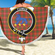 1sttheworld Blanket - Bruce Modern Clan Tartan Crest Tartan Beach Blanket A7 | 1sttheworld