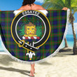 1sttheworld Blanket - Dundas Modern 02 Clan Tartan Crest Tartan Beach Blanket A7 | 1sttheworld