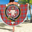1sttheworld Blanket - MacFarlane Modern Clan Tartan Crest Tartan Beach Blanket A7 | 1sttheworld