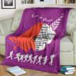 1sttheworld Blanket - (Custom) New Zealand Anzac Red Poopy Purple Premium Blanket