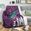 1sttheworld Blanket - New Zealand Anzac Walking In The Sun Purple Premium Blanket
