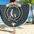 1sttheworld Blanket - Fletcher Ancient Clan Tartan Crest Tartan Beach Blanket A7 | 1sttheworld