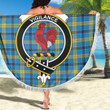 1sttheworld Blanket - Laing Clan Tartan Crest Tartan Beach Blanket A7 | 1sttheworld
