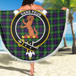 1sttheworld Blanket - Sutherland Modern Clan Tartan Crest Tartan Beach Blanket A7 | 1sttheworld