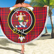 1sttheworld Blanket - Murray of Tulloch Modern Clan Tartan Crest Tartan Beach Blanket A7 | 1sttheworld