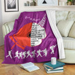 1sttheworld Blanket - New Zealand Anzac Red Poopy Purple Premium Blanket | 1sttheworld.co
