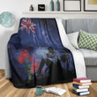1sttheworld Blanket - New Zealand Anzac Day Soldier & Poppy Camouflage Premium Blanket